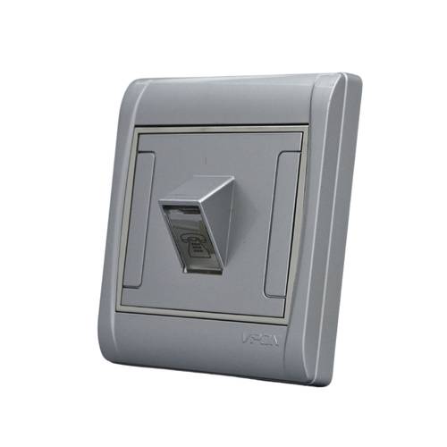 TELEPHONE SOCKET SOCKET ( 7*7 ) VPON VISION - SILVER