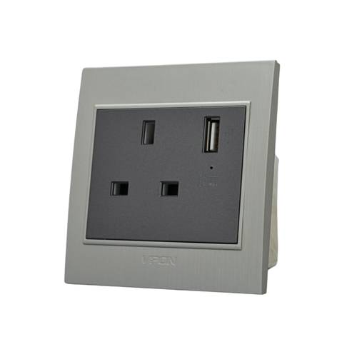 SOCKET 13A + USB ( 7*7 ) VPON GLORY - OILY