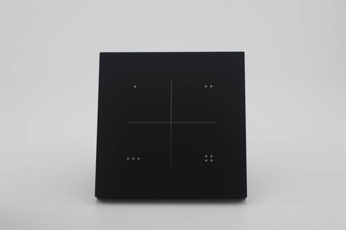 مفتاح اف سي سمارت ( واي فاي / بلوتوث ) رباعي اسود ( GLASS )