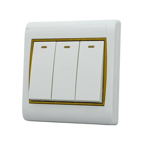 switch 3gang 2way ( 7*7 ) VPON VISION - WHITE