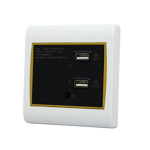 شاشة فيبون فيجن مع 2 مدخل USB ( 7*7 ) - ابيض