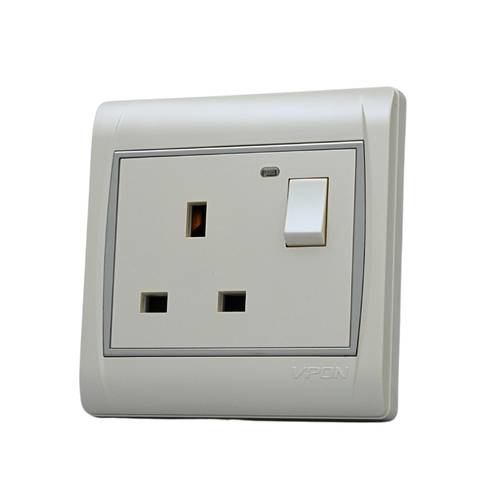 SOCKET 13A WITH KEY ( 7*7 ) VPON VISION - PEARLY