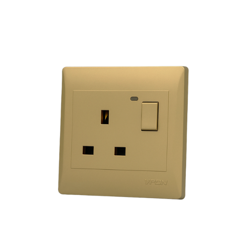 SOCKET 13A WITH KEY ( 7*7 ) VPON STAR - GOLD