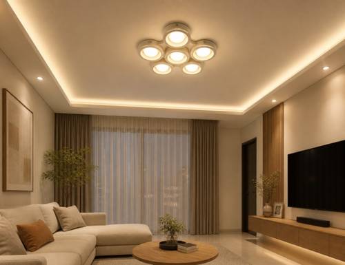 ثريا لطش LED ابيض ثلاثة الوان 