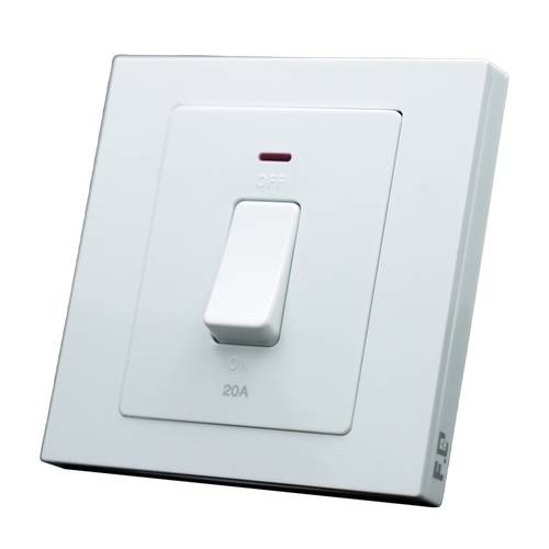 SWITCH HEATER 20A ( 7*7 ) F.C piano - white