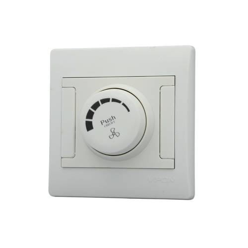 مفتاح دايمر مروحة 250W فيبون ستار ( 7*7 ) - ابيض