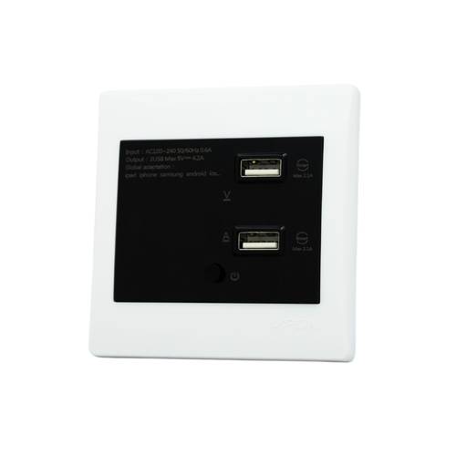 شاشة مع 2 مدخل USB فيبون ستار ( 7*7 ) - ابيض