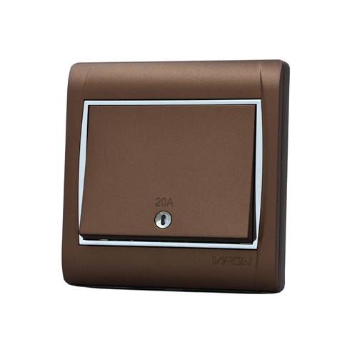 SWITCH HEATER 20A ( 7*7 ) VPON VISION - BROWN