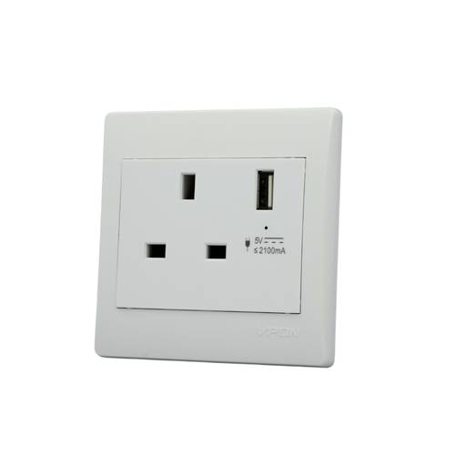 فيش مربع A13 مع USB فيبون ستار ( 7*7 ) - ابيض