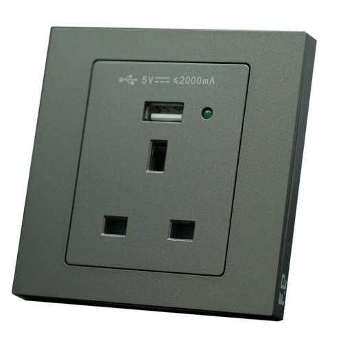 فيش اف سي بيانو مربع A13 مع USB ( 7*7 ) - رمادي