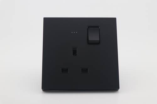 SATELLITE SOCKET - ( GLASS ) - BLACK
