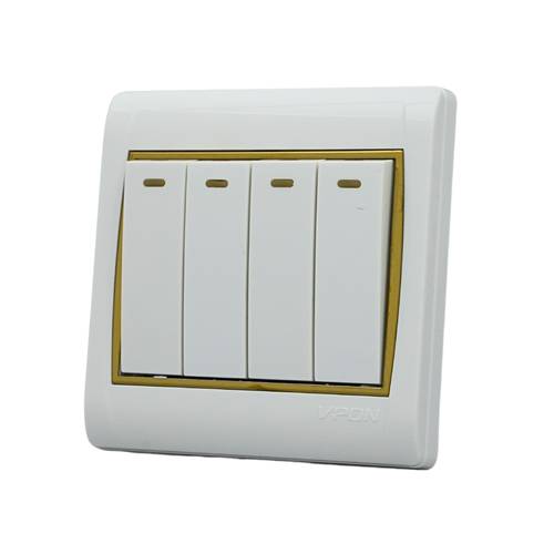 switch 4gang 2way ( 7*7 ) VPON VISION - WHITE