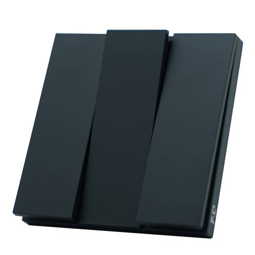 switch 3gang 2way ( 7*7 ) F.C piano - Black