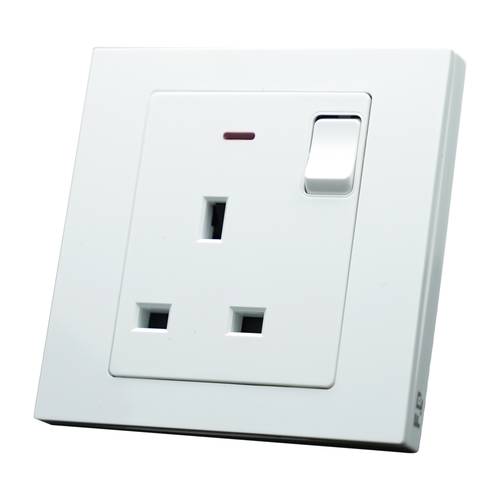 SOCKET 13A WITH KEY ( 7*7 ) F.C piano - white