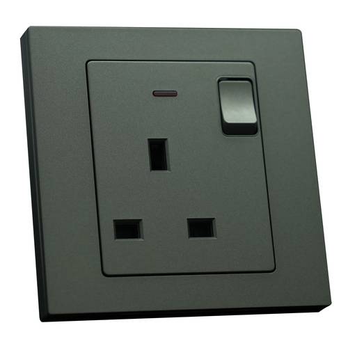 SOCKET 13A WITH KEY ( 7*7 ) F.C piano - GRAY