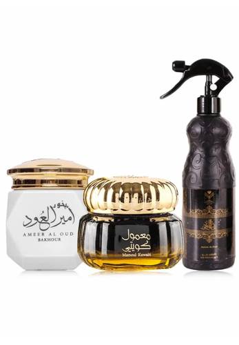 معمول كويتي 60جرام ومعطر عاشق العود 480مل وبخور عاشق العود 30جرام