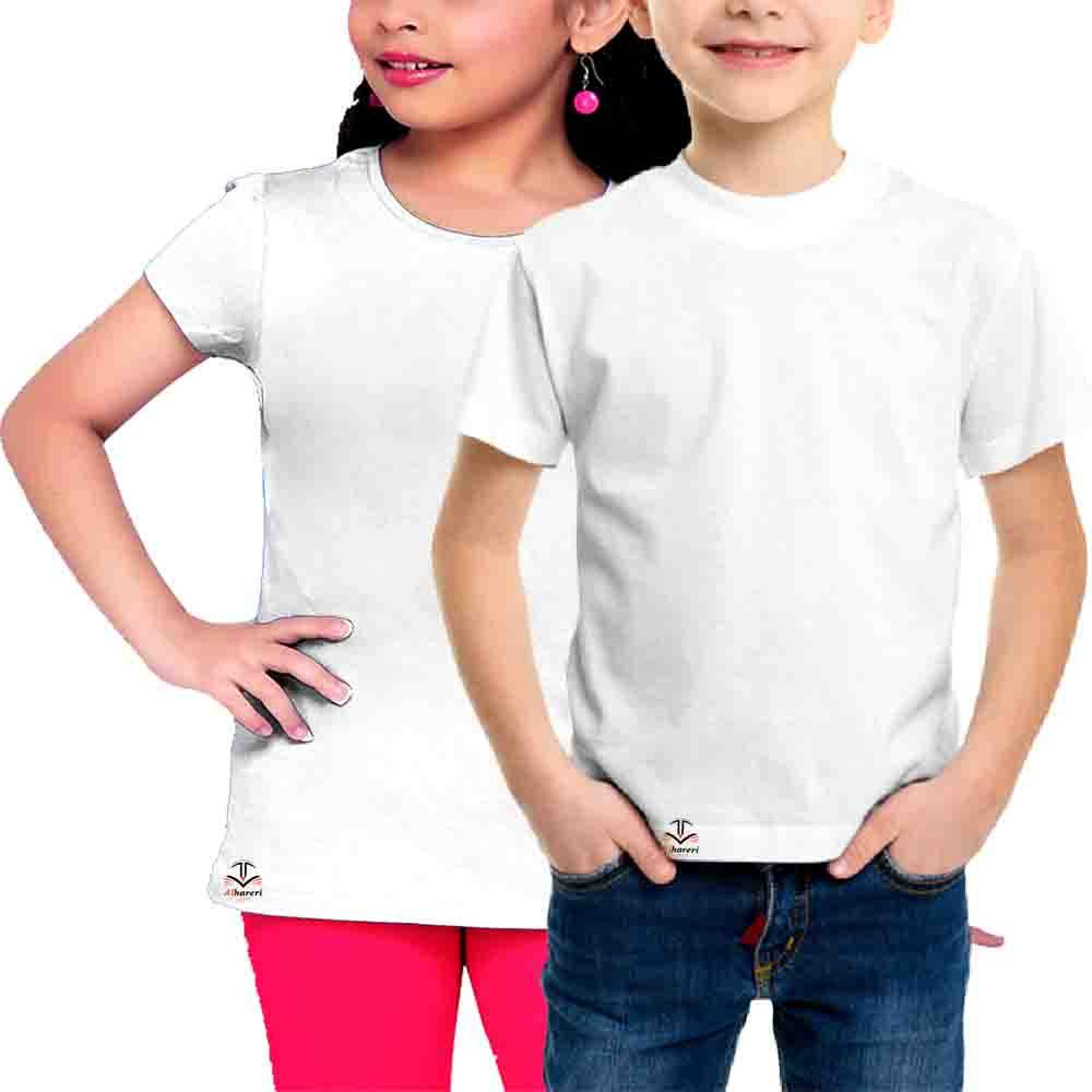 White Polyester T-Shirt | Kids Sizes | Heat Transfer Printable