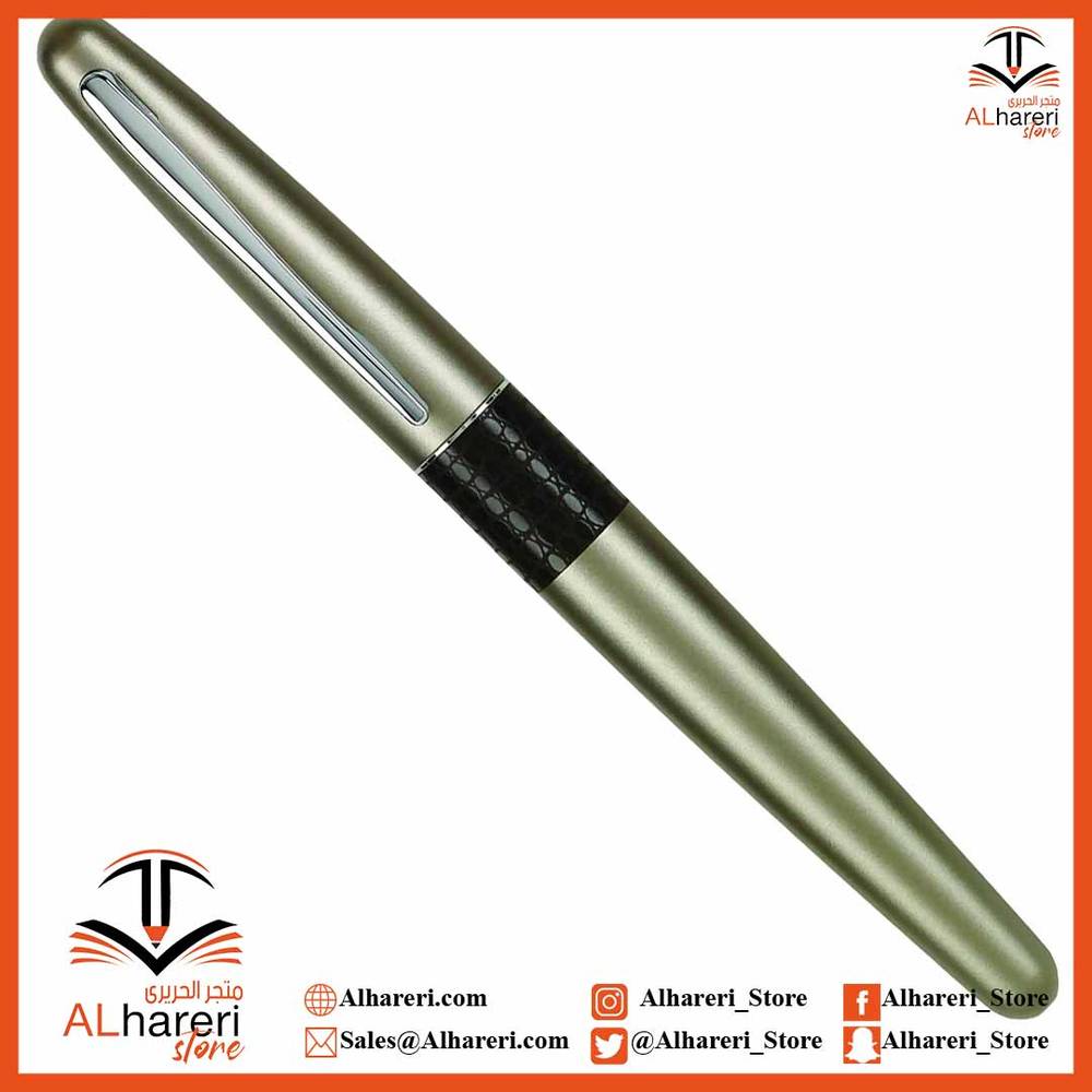 قلم بايلوت فخم ريشة حبر سائل اسطوانة ذهبية FP-MR2-M-LZD
