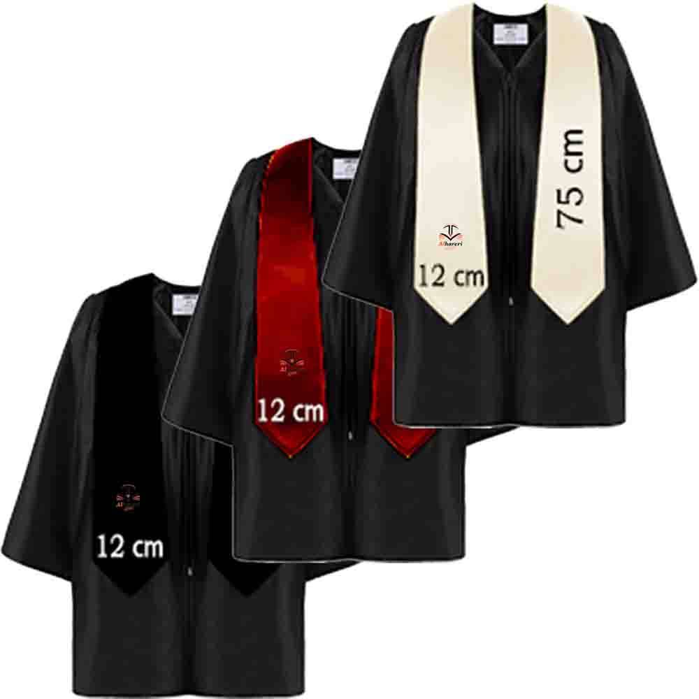 Premium Satin Graduation Stole | 75cm | Heat Transfer Printable