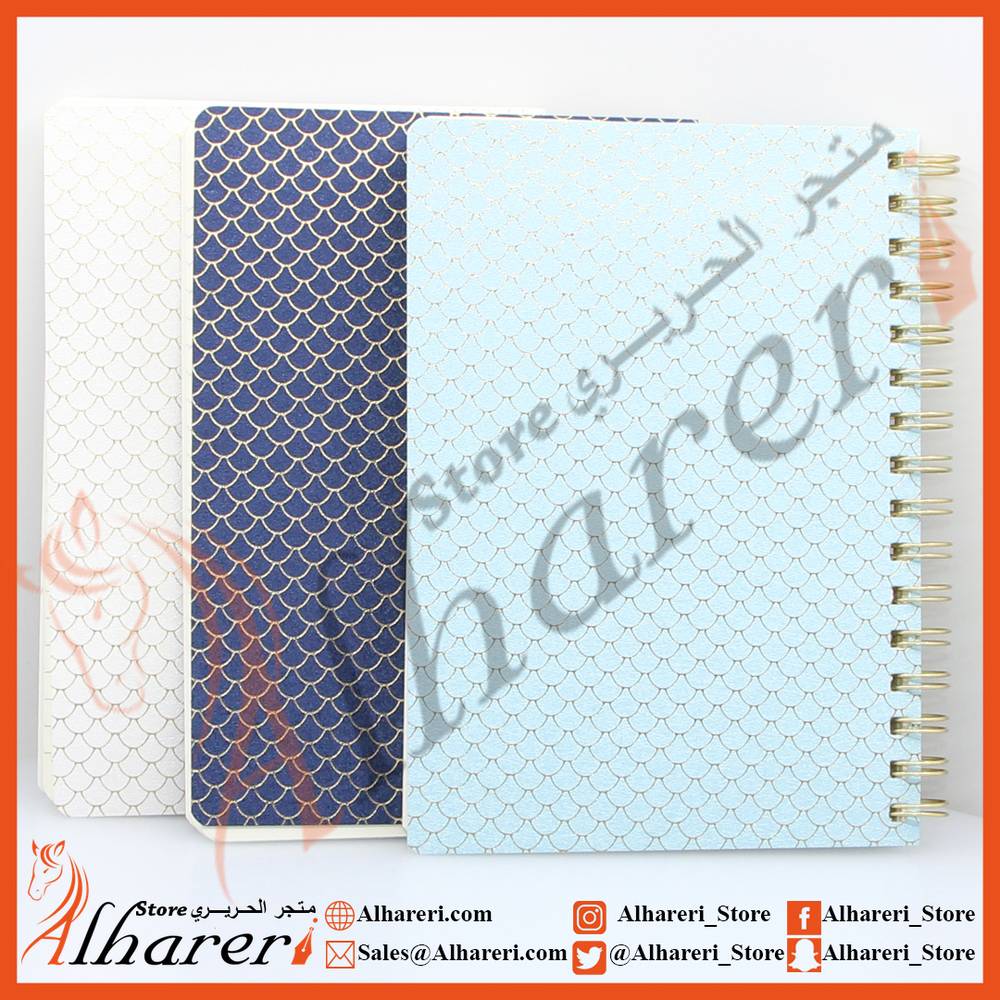 Notebook Gold Wire  Luxury Hard Cover 100 Sheets A5 Arabic