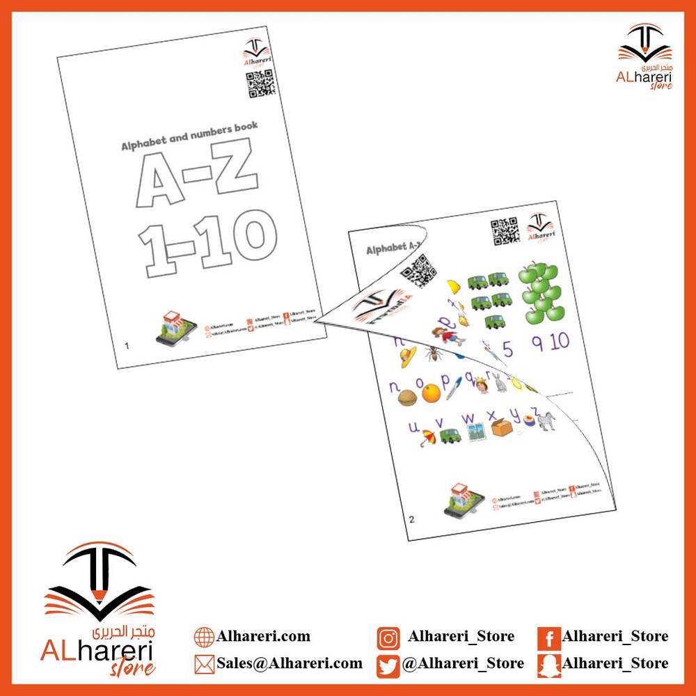 A5 booklet for English letters and numbers exercises | A-Z Alphabet