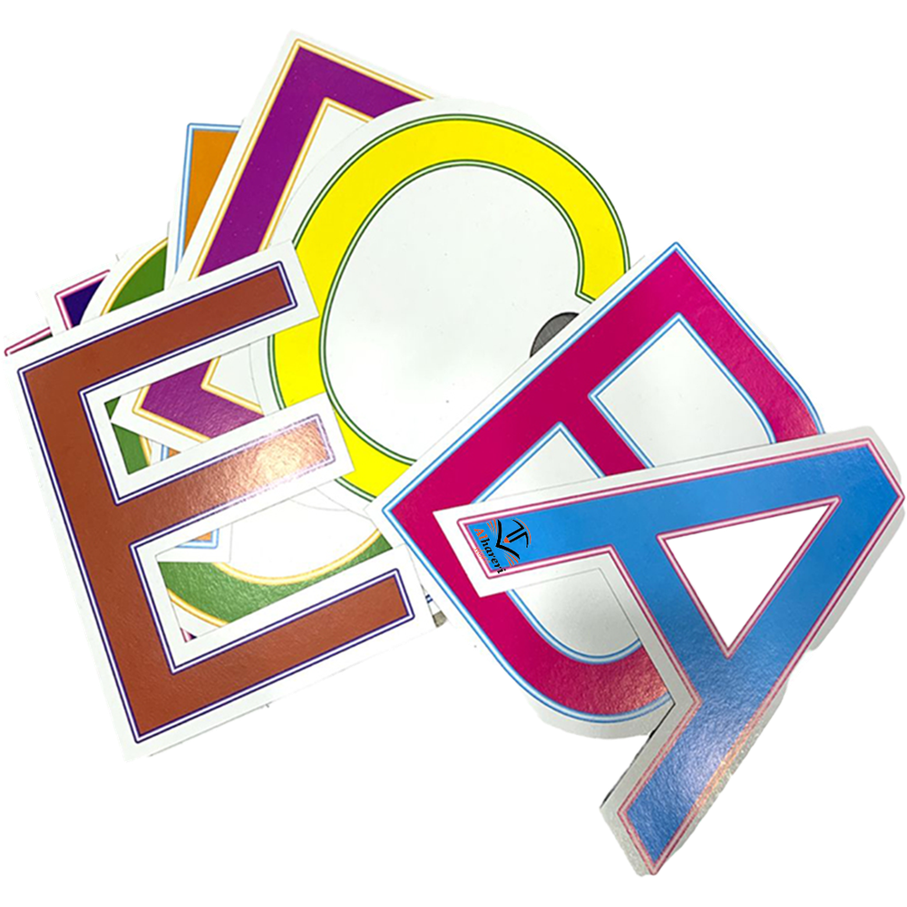 Large cartoon English letters