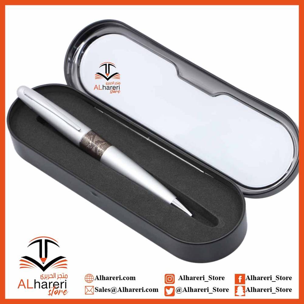 قلم بايلوت فخم حبر جاف اسطوانة فضية FP-MR2-M-؟؟؟