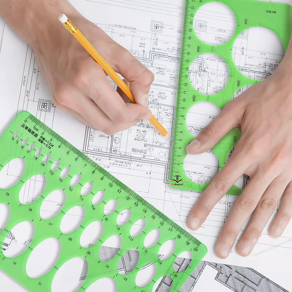 Circle Template Stencil Ruler 30cm LE-1812