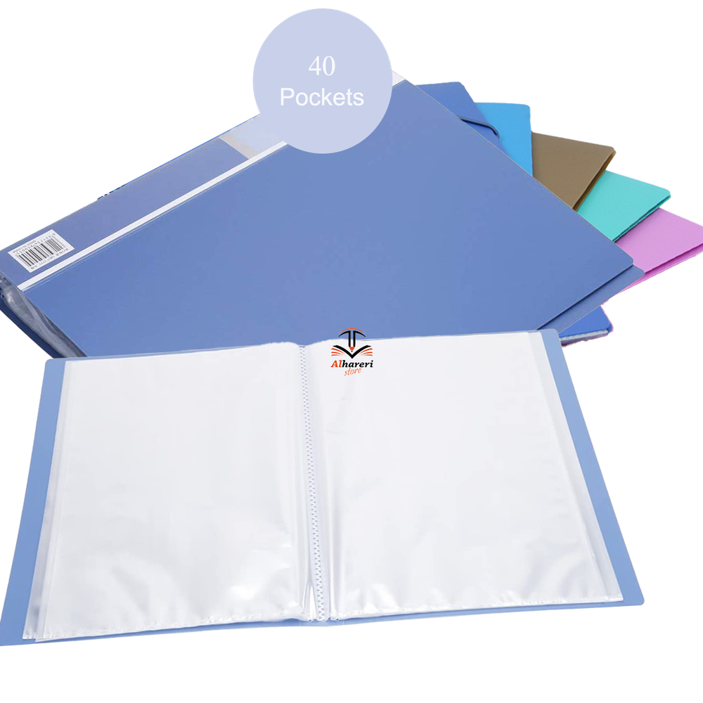 File 40 pockets plain A4 plastic cover