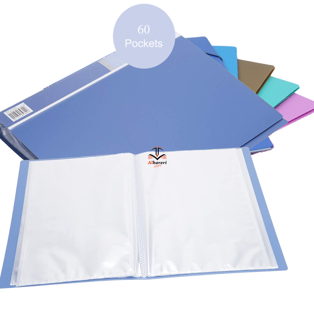 File 80 pockets plain A4 plastic cover