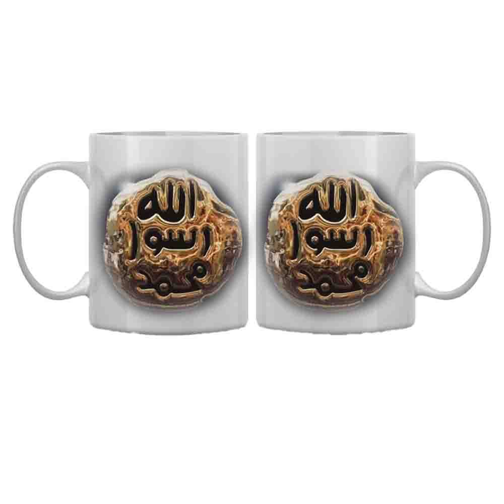 كوب سيراميك | سبيكة ذهبية عليها محمد رسول الله