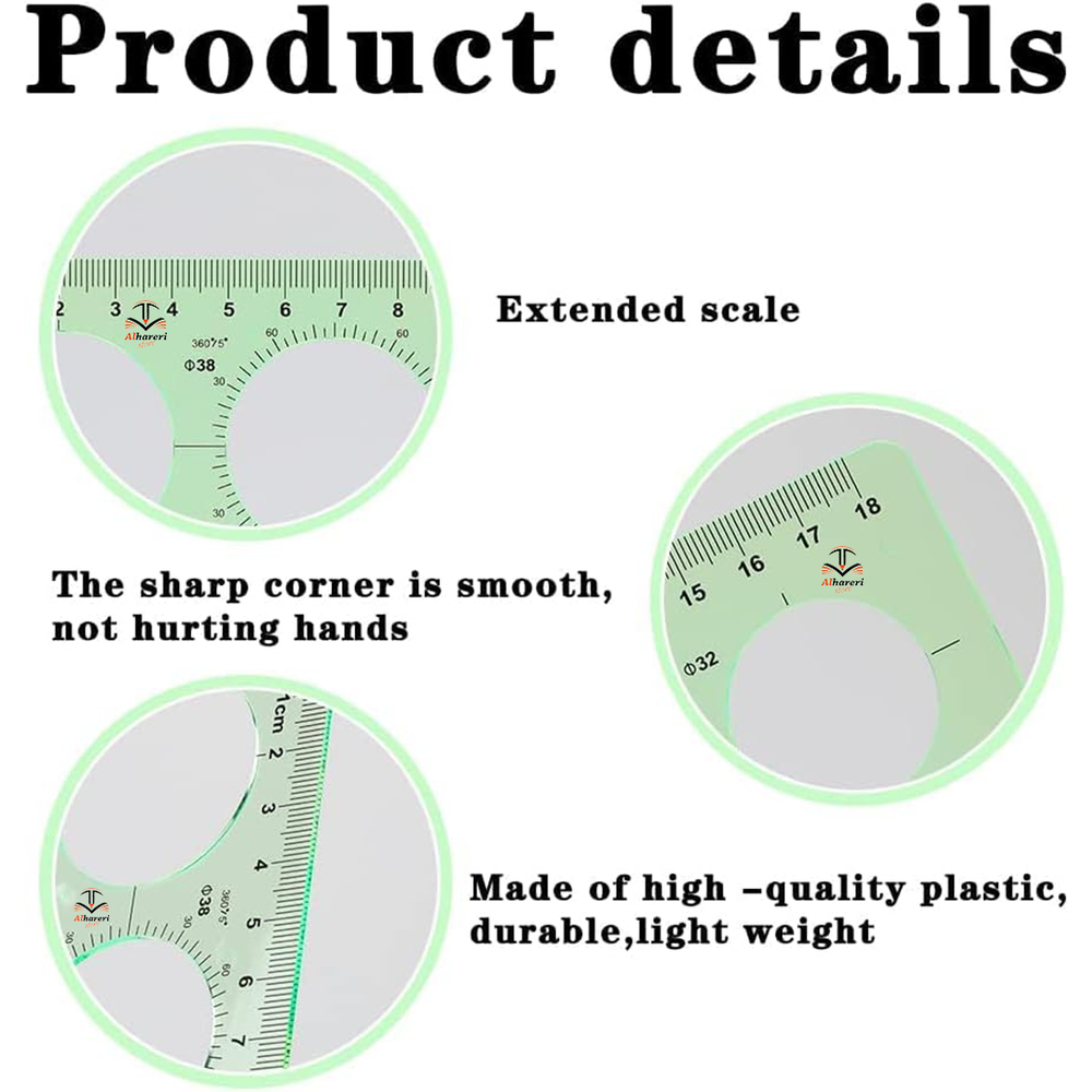 Circle Template Stencil Ruler 30cm LE-1812