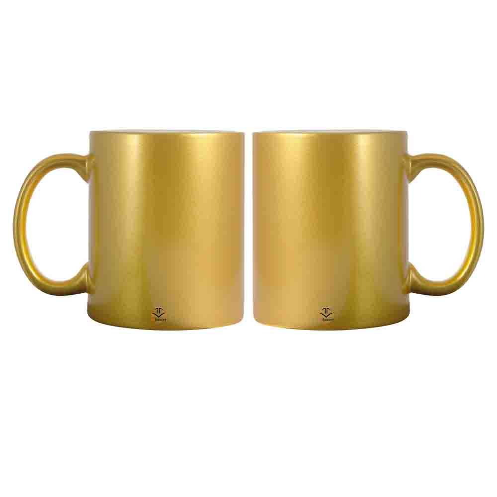 Ceramic Mug | Gold | 11oz | Heat Transfer Printable