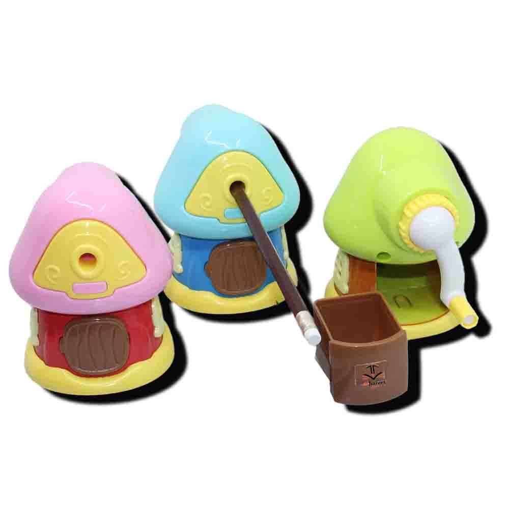 Manual Handle Pencil Sharpener Smurfs House Shape