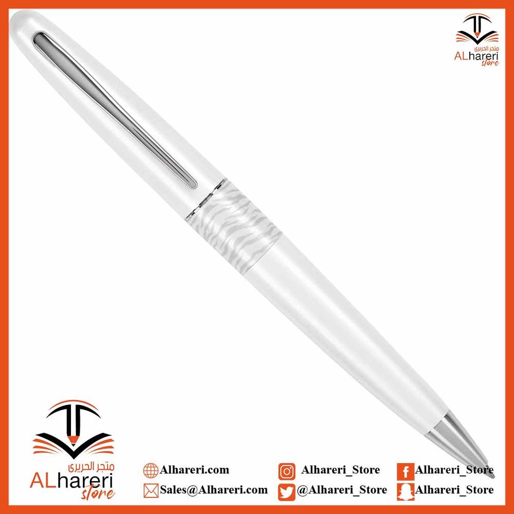 قلم بايلوت فخم حبر جاف اسطوانة بيضاء FP-MR2-M-WTG-L
