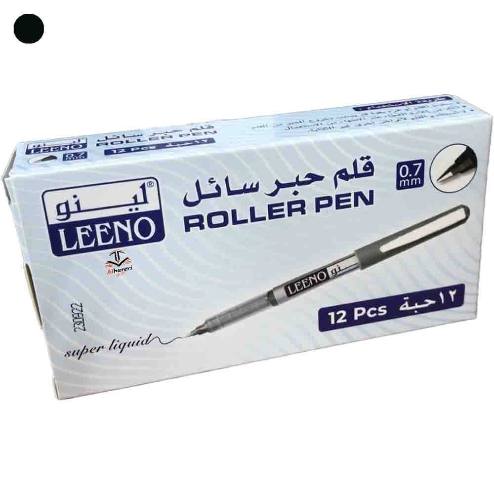 LEENO Roller Pen Free Roller Ink Black 0.7mm EL-1645-01 | Dozen 12 Pcs