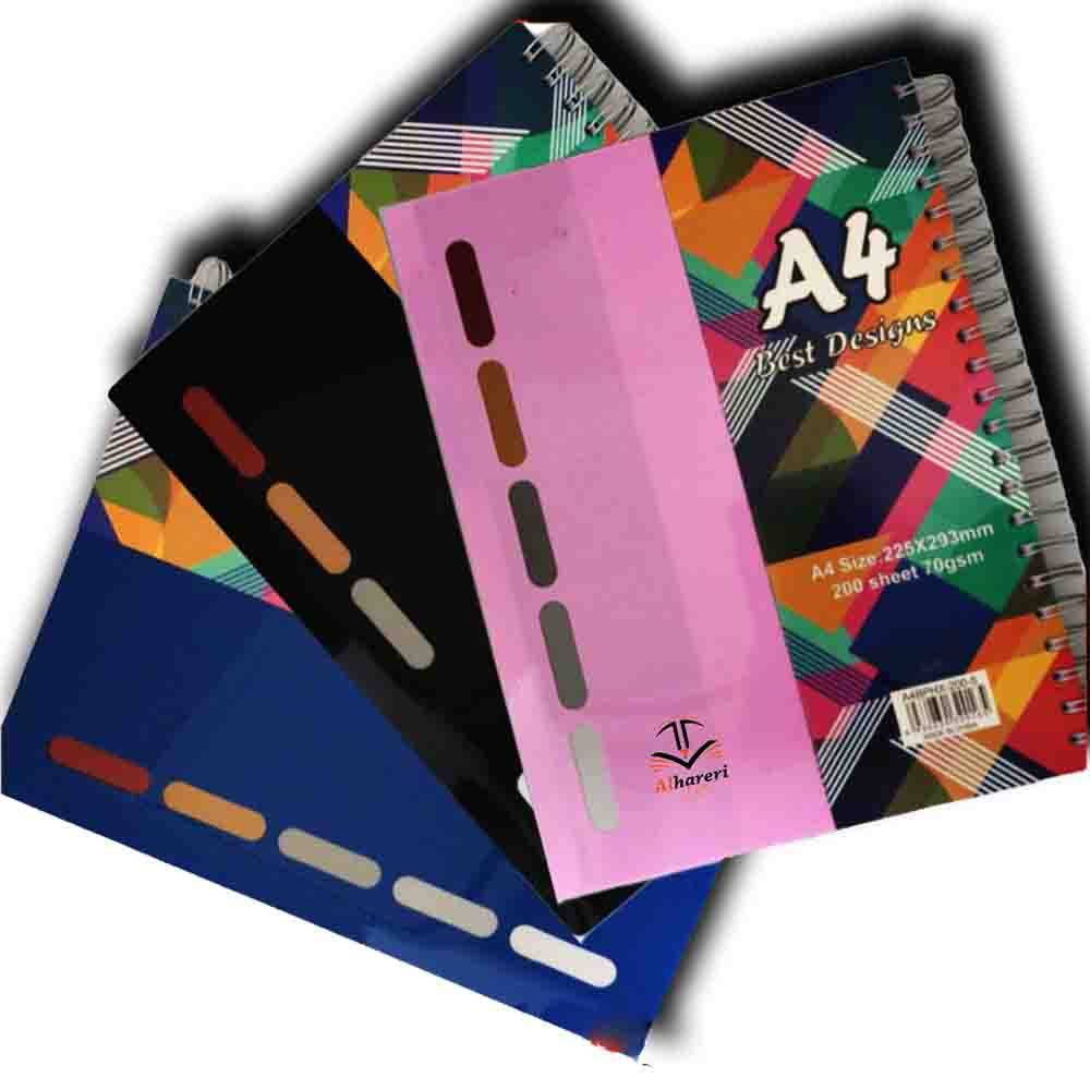 A4 collage notebook, 200 sheets, Lined, 5 dividers 