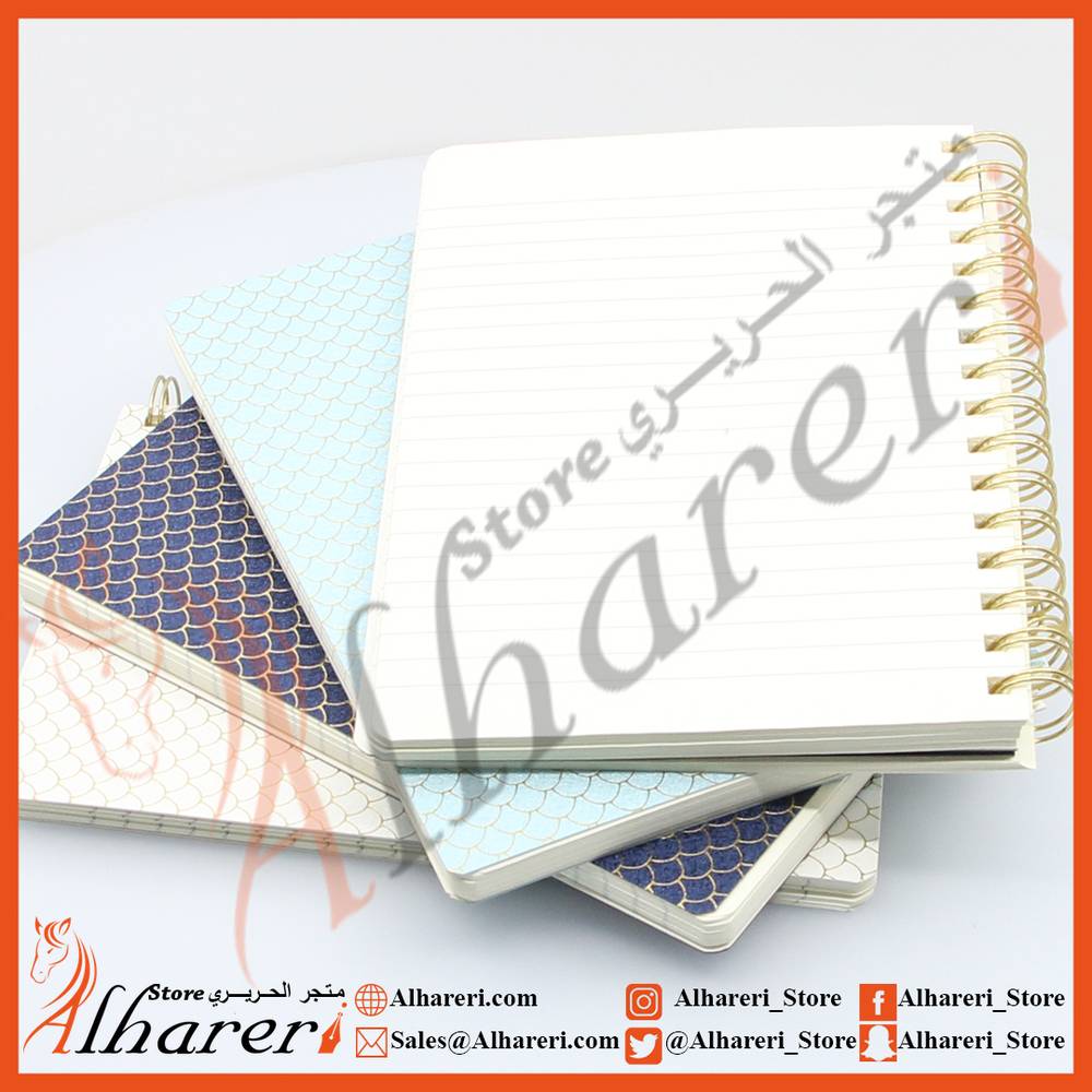 Notebook Gold Wire  Luxury Hard Cover 100 Sheets A5 Arabic