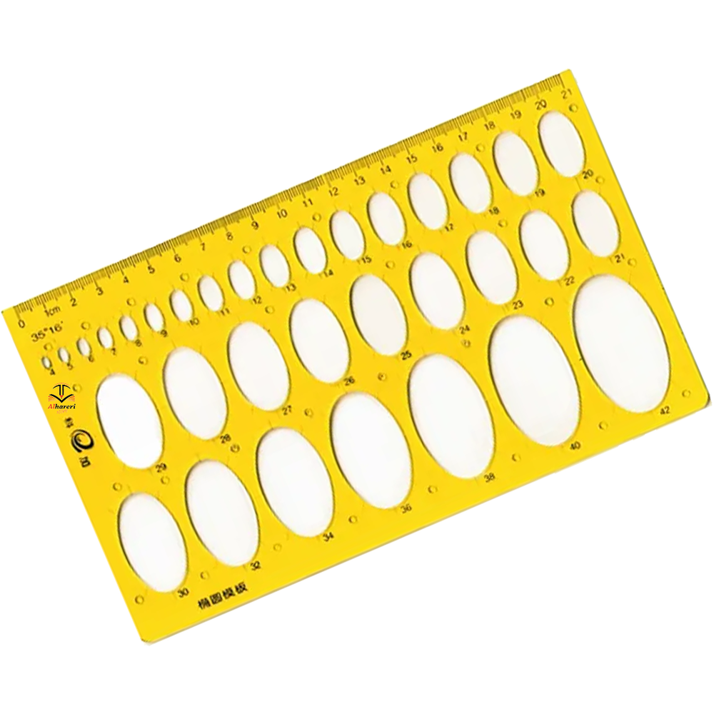 Transparent Orange Circle Stencil Ruler LE-1811