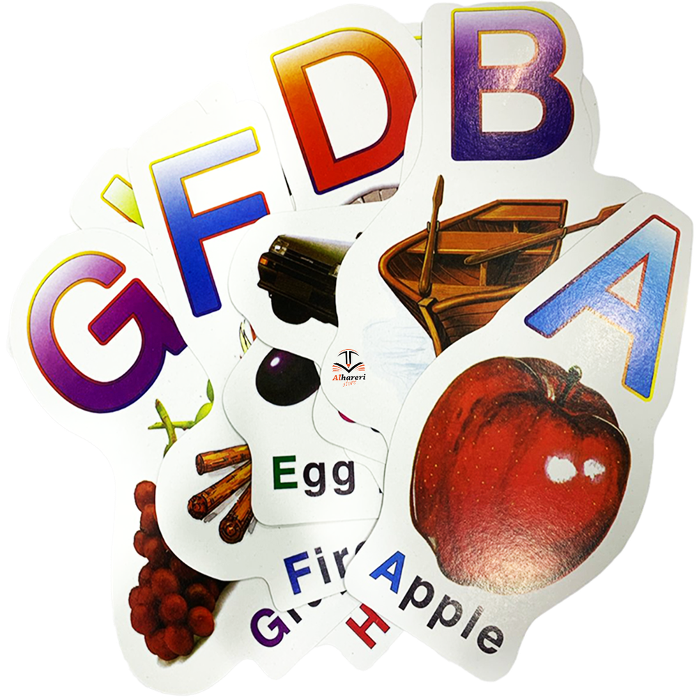 English letters cartoon with large pictures