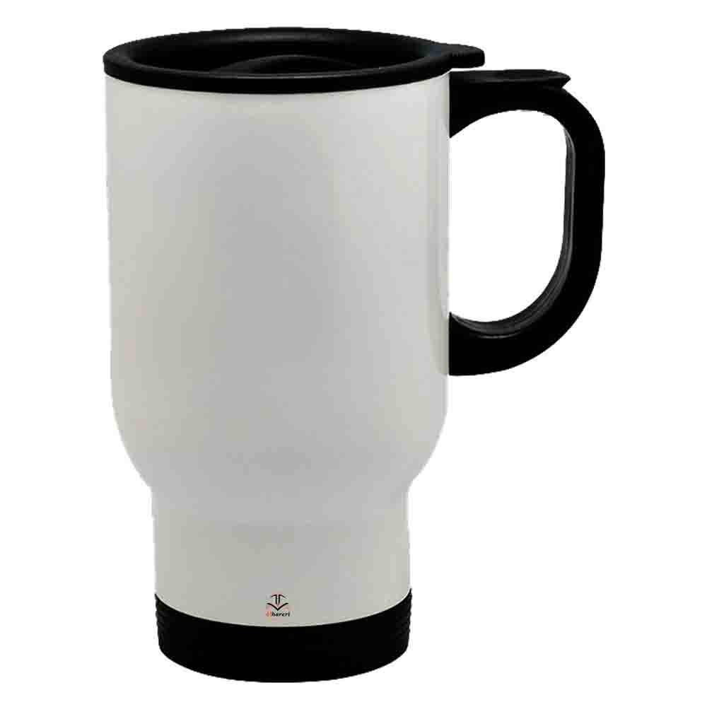 White Thermal Mug | Stainless Steel | Heat-Transfer Ready