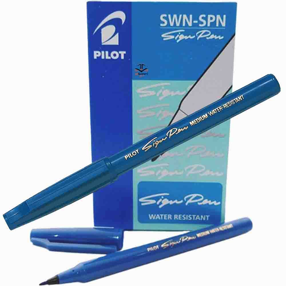 Dozen Pilot Signature Pen Blue Watercolor Ink 2mm SWN-SPN-L
