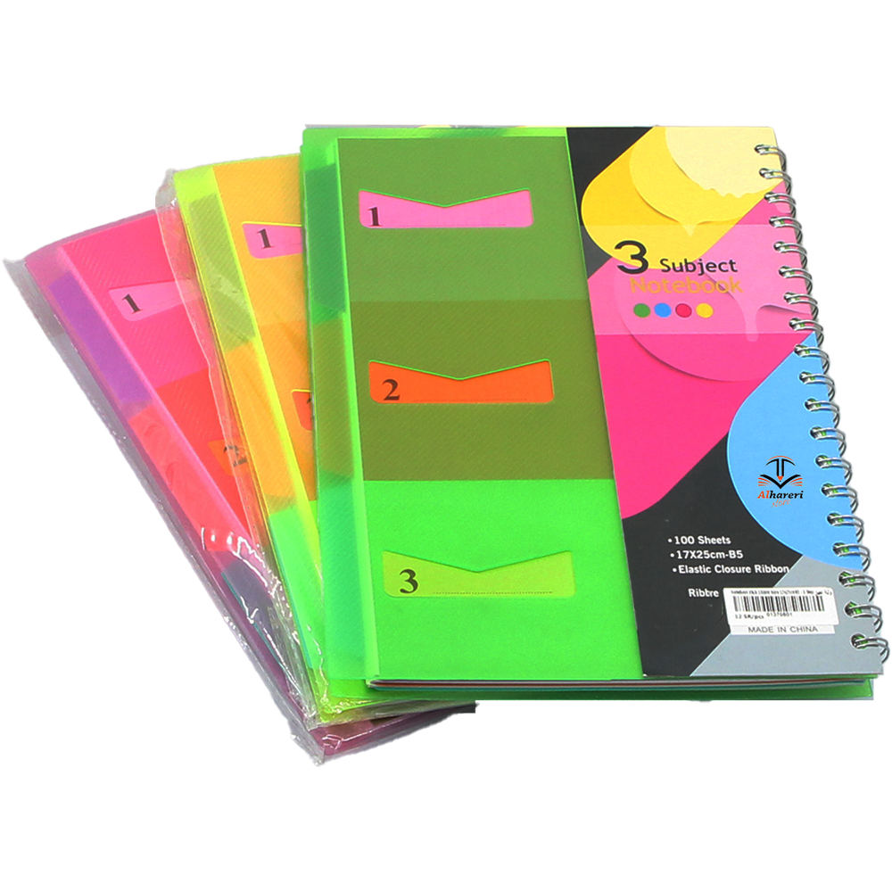 NOTEBOOK 3 SUBJECT WIRE B5 100 Sheets