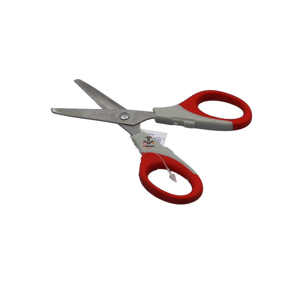 Metal Scissors Red Rubber Handle Small
