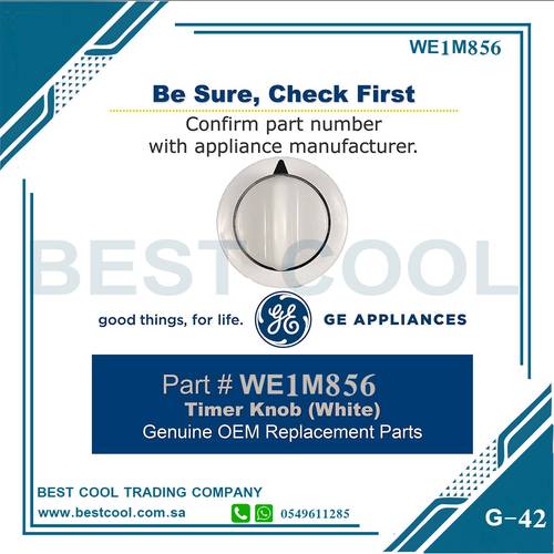KNOB DEYER TIMER  GE -WE1M856 ORG GE BAG 