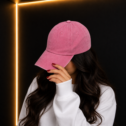 كاب  مغسول pink