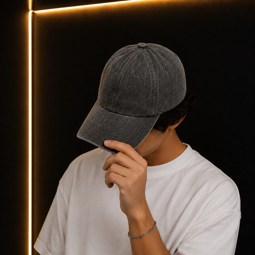 كاب مغسول Dark Gray