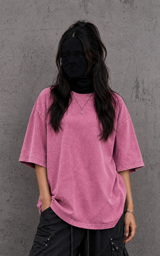 أوفر سايز مغسول Pink