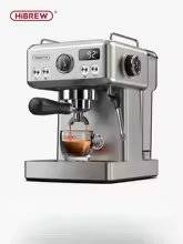 HiBREW 20Bar شبه التلقائي ماكينة قهوة اسبريسو درجة الحرارة قابل للتعديل 58 مللي متر Portafilter الباردة/الساخنة ماكينة صنع القهوة المعدنية CaseH10A