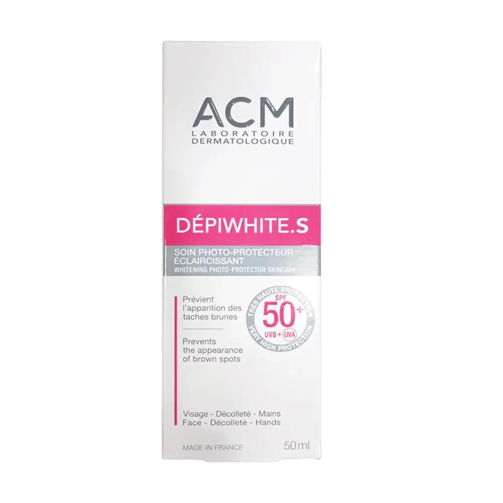 كريم مضاد للبقع الداكنة ديب وايت SPF50 من  A-C-M 50ML